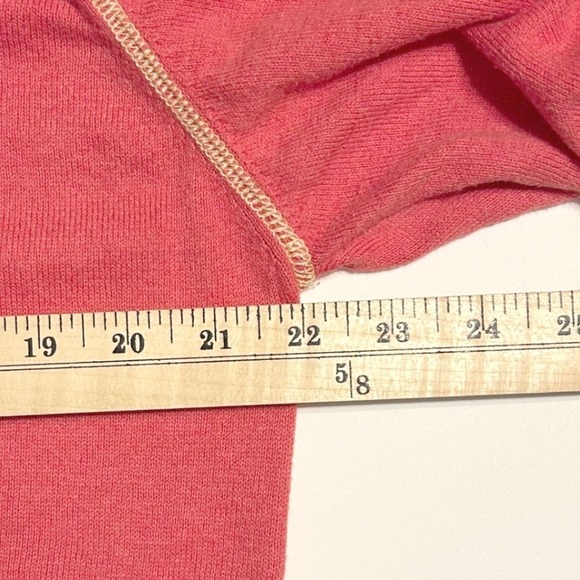 Peter Millar Luxury Blend Quarter Zip Sweater Coral Women's L Cotton Cashmere - Picture 6 of 6
